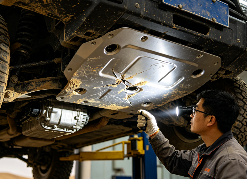 Invisible Damage to Chassis Skid Plates After Desert Crossing